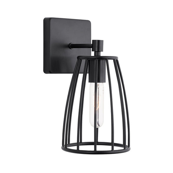 One Light Wall Sconce from the Corey Collection in Matte Black Finish by Capital Lighting
