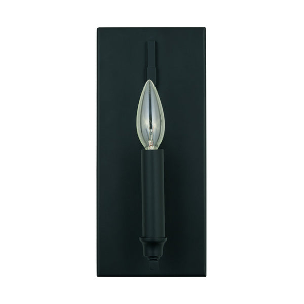 One Light Wall Sconce from the Reeves Collection in Matte Black Finish by Capital Lighting