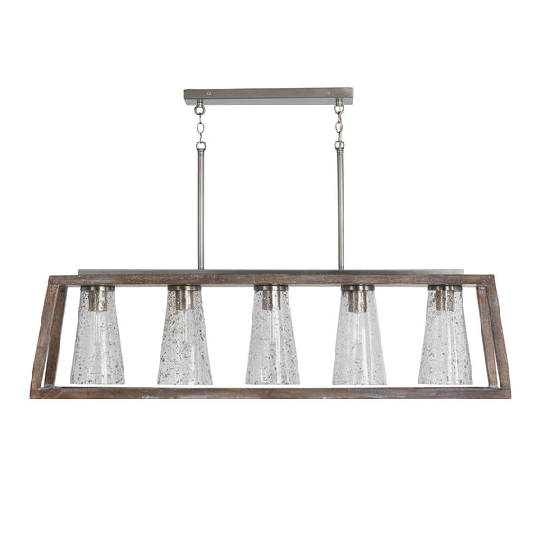 Capital Lighting - 840551HN-504 - Five Light Island Pendant - Connor - Barnhouse and Matte Nickel from Lighting & Bulbs Unlimited in Charlotte, NC