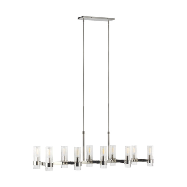 Visual Comfort Studio - CC13810PN - Ten Light Chandelier - Geneva - Polished Nickel from Lighting & Bulbs Unlimited in Charlotte, NC