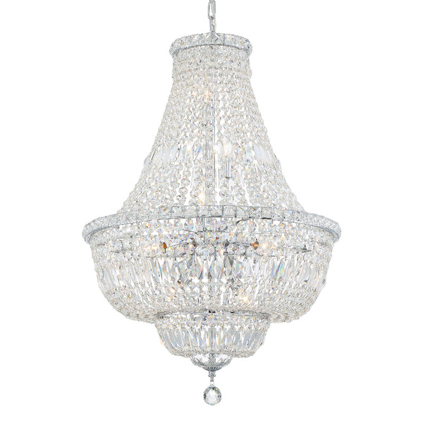 Crystorama - ROS-A1009-CH-CL-MWP - Nine Light Chandelier - Roslyn - Polished Chrome from Lighting & Bulbs Unlimited in Charlotte, NC