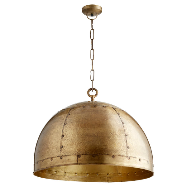 Quorum - 85-75 - One Light Pendant - Artisan Pendants - Artisan's Brass from Lighting & Bulbs Unlimited in Charlotte, NC