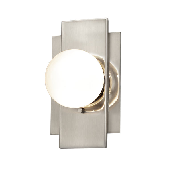 Justice Designs - FSN-4041-CLOP-NCKL - LED Wall Sconce - Luna - Brushed Nickel from Lighting & Bulbs Unlimited in Charlotte, NC