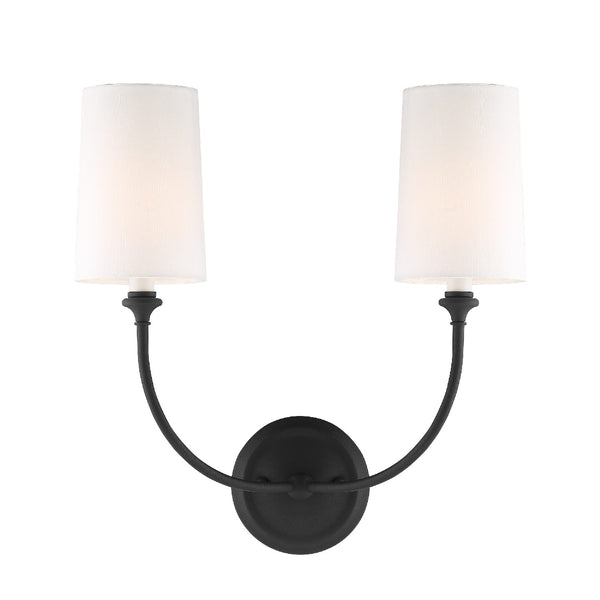 Crystorama - 2242-BF - Two Light Wall Mount - Sylvan - Black Forged from Lighting & Bulbs Unlimited in Charlotte, NC