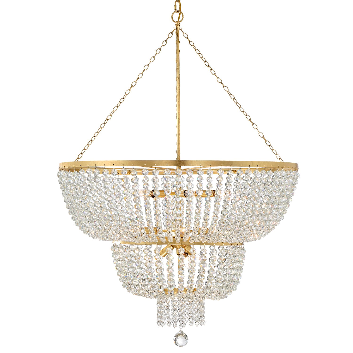 Crystorama - 612-GA - 12 Light Chandelier - Rylee - Antique Gold from Lighting & Bulbs Unlimited in Charlotte, NC