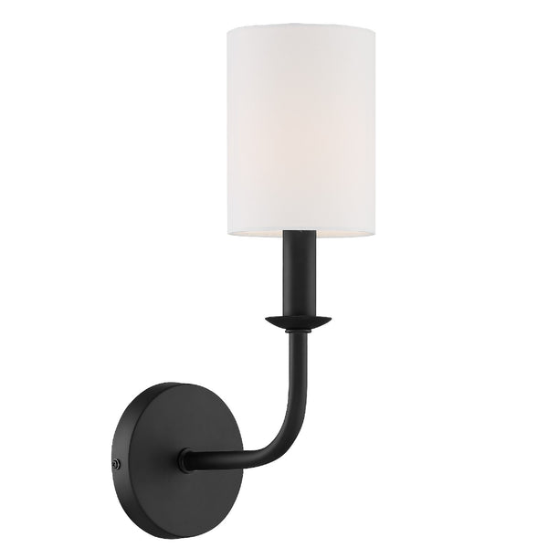 Crystorama - BAI-A2101-MK - One Light Wall Mount - Bailey - Matte Black from Lighting & Bulbs Unlimited in Charlotte, NC