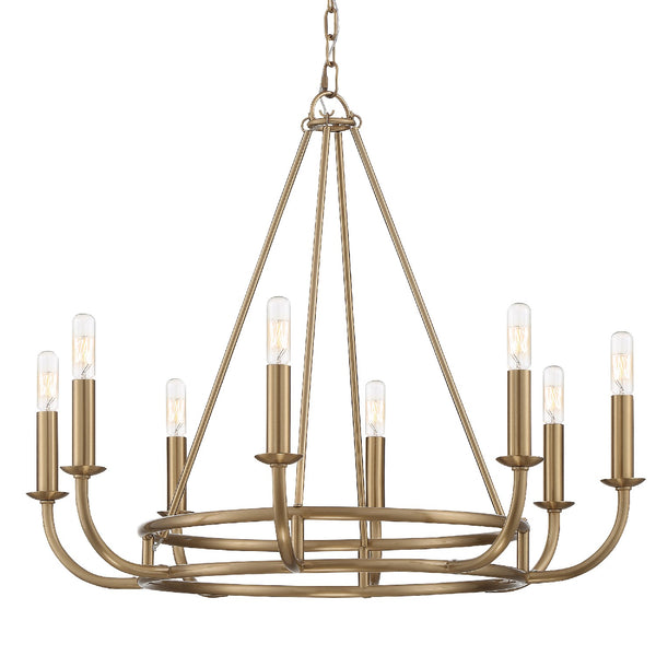 Crystorama - BAI-A2108-AG - Eight Light Chandelier - Bailey - Aged Brass from Lighting & Bulbs Unlimited in Charlotte, NC