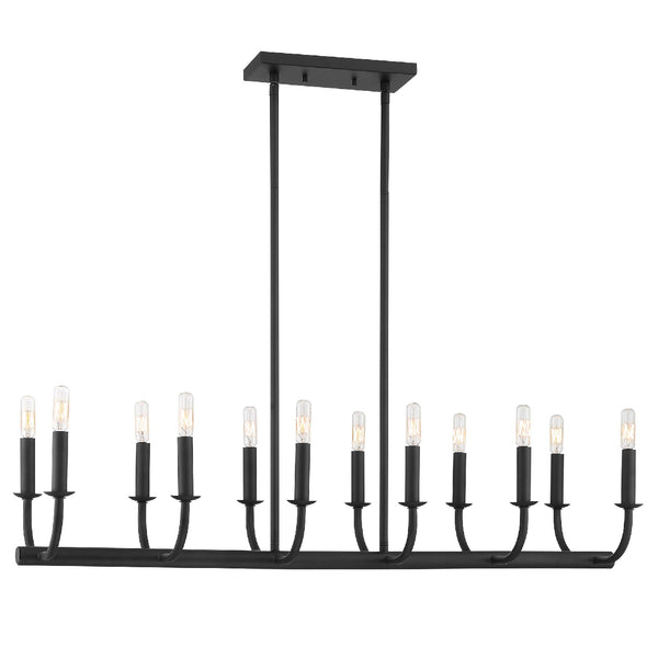 Crystorama - BAI-A2112-MK - 12 Light Chandelier - Bailey - Matte Black from Lighting & Bulbs Unlimited in Charlotte, NC