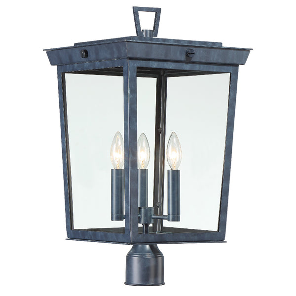 Crystorama - BEL-A8069-GE - Three Light Outdoor Lantern Post - Belmont - Graphite from Lighting & Bulbs Unlimited in Charlotte, NC