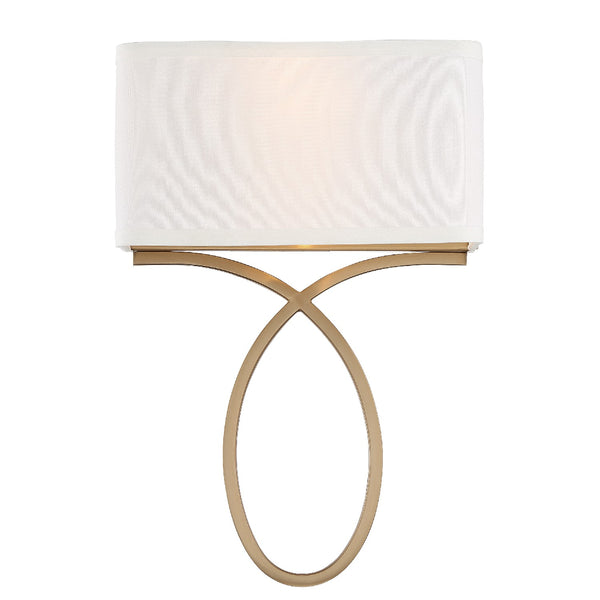 Crystorama - BRK-A3702-VG - Two Light Wall Mount - Brinkley - Vibrant Gold from Lighting & Bulbs Unlimited in Charlotte, NC