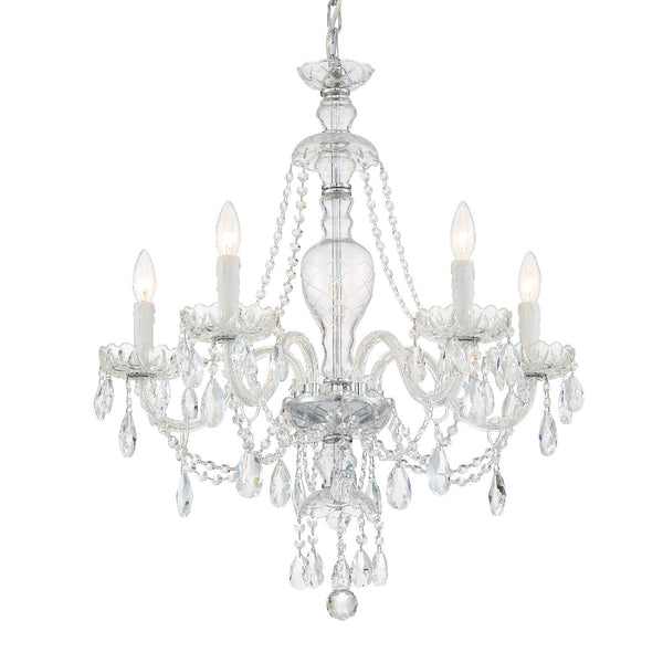 Crystorama - CAN-A1305-CH-CL-MWP - Five Light Chandelier - Candace - Polished Chrome from Lighting & Bulbs Unlimited in Charlotte, NC
