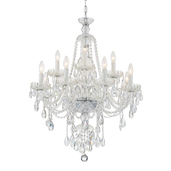 Crystorama - CAN-A1312-CH-CL-SAQ - 12 Light Chandelier - Candace - Polished Chrome from Lighting & Bulbs Unlimited in Charlotte, NC