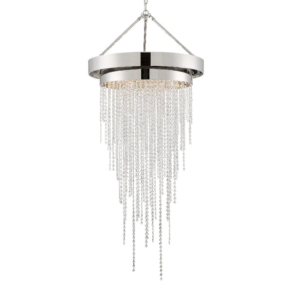 Crystorama - CLA-A3207-PN-CL-MWP - Six Light Chandelier - Clarksen - Polished Nickel from Lighting & Bulbs Unlimited in Charlotte, NC