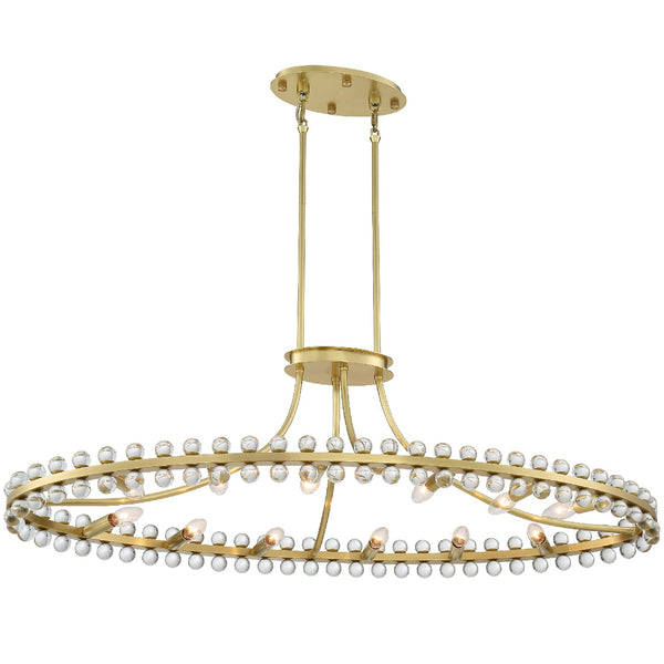 Crystorama - CLO-8897-AG - 12 Light Chandelier - Clover - Aged Brass from Lighting & Bulbs Unlimited in Charlotte, NC