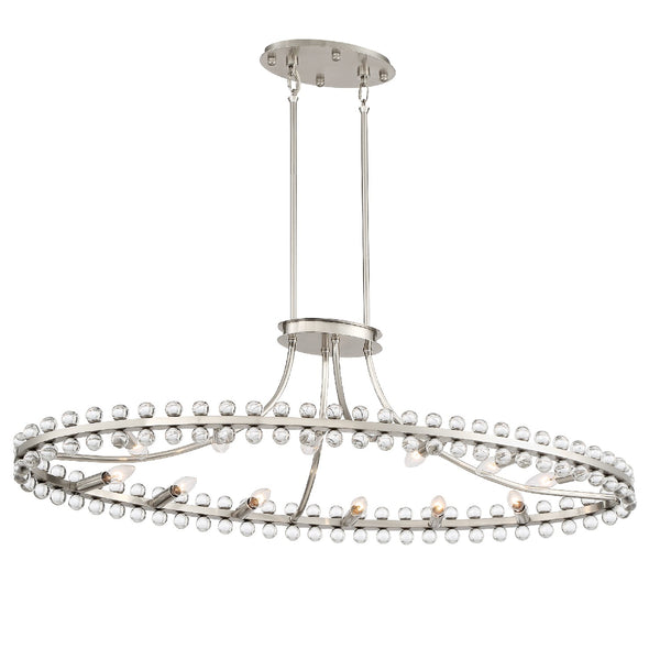 Crystorama - CLO-8897-BN - 12 Light Chandelier - Clover - Brushed Nickel from Lighting & Bulbs Unlimited in Charlotte, NC
