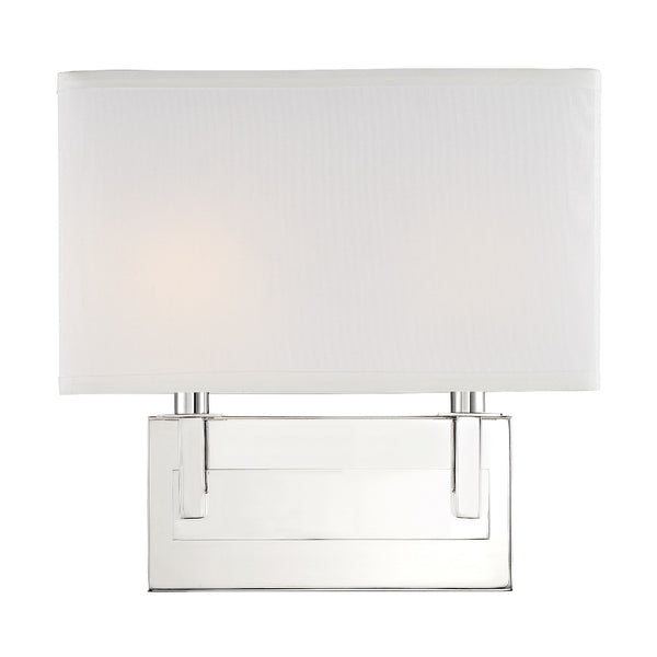 Crystorama - DUR-A3542-PN - Two Light Wall Mount - Durham - Polished Nickel from Lighting & Bulbs Unlimited in Charlotte, NC