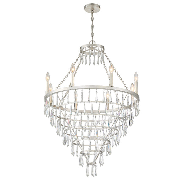 Crystorama - LUC-A9068-SA - Eight Light Chandelier - Lucille - Antique Silver from Lighting & Bulbs Unlimited in Charlotte, NC