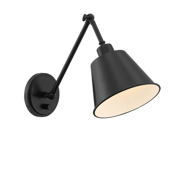Crystorama - MIT-A8020-MK - One Light Wall Mount - Mitchell - Matte Black from Lighting & Bulbs Unlimited in Charlotte, NC
