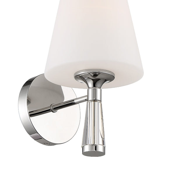 Crystorama - RAM-A3401-PN - One Light Wall Mount - Ramsey - Polished Nickel from Lighting & Bulbs Unlimited in Charlotte, NC