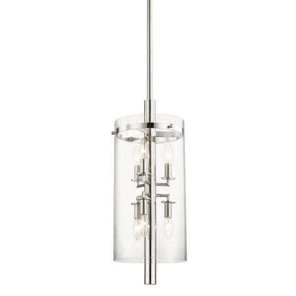 Hudson Valley - 1306-PN - Six Light Pendant - Baxter - Polished Nickel from Lighting & Bulbs Unlimited in Charlotte, NC