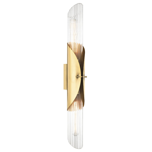 Hudson Valley - 3526-AGB - Two Light Wall Sconce - Lefferts - Aged Brass from Lighting & Bulbs Unlimited in Charlotte, NC