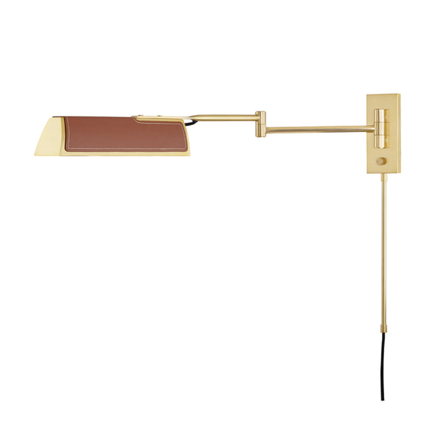 Hudson Valley - 5331-AGB - One Light Swing Arm Wall Sconce - Holtsville - Aged Brass from Lighting & Bulbs Unlimited in Charlotte, NC