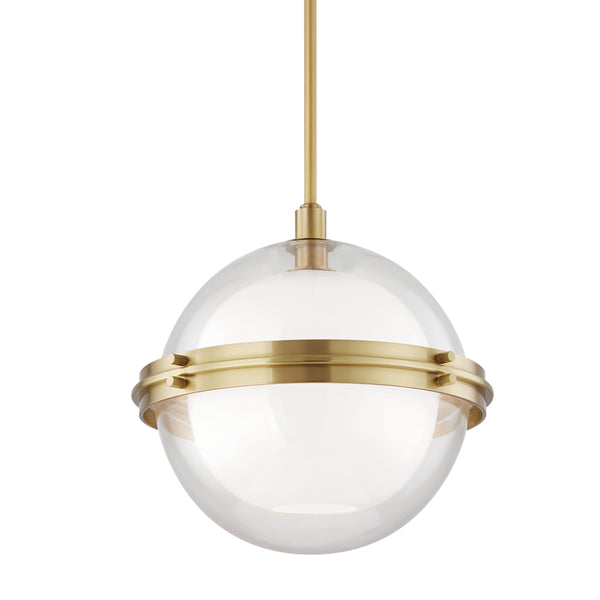 Hudson Valley - 6518-AGB - One Light Pendant - Northport - Aged Brass from Lighting & Bulbs Unlimited in Charlotte, NC