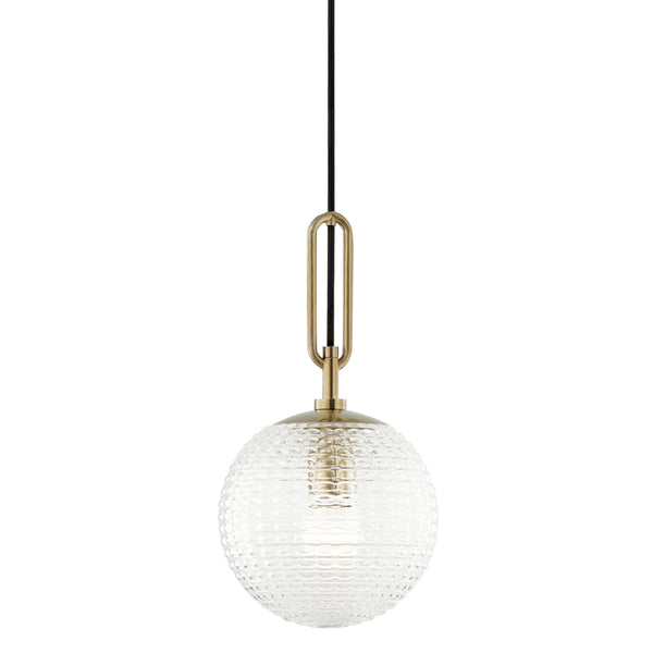Hudson Valley - 7110-AGB - One Light Pendant - Jewett - Aged Brass from Lighting & Bulbs Unlimited in Charlotte, NC