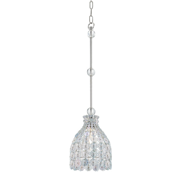 Hudson Valley - 8208-PN - One Light Pendant - Floral Park - Polished Nickel from Lighting & Bulbs Unlimited in Charlotte, NC