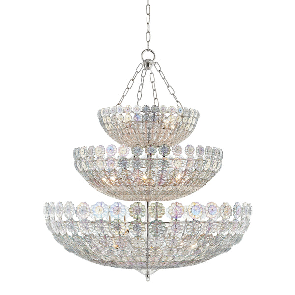 Hudson Valley - 8239-PN - 24 Light Chandelier - Floral Park - Polished Nickel from Lighting & Bulbs Unlimited in Charlotte, NC