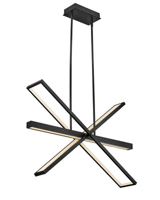 Fredrick Ramond - FR34806BLK - LED Linear Pendant - Tangent - Black from Lighting & Bulbs Unlimited in Charlotte, NC