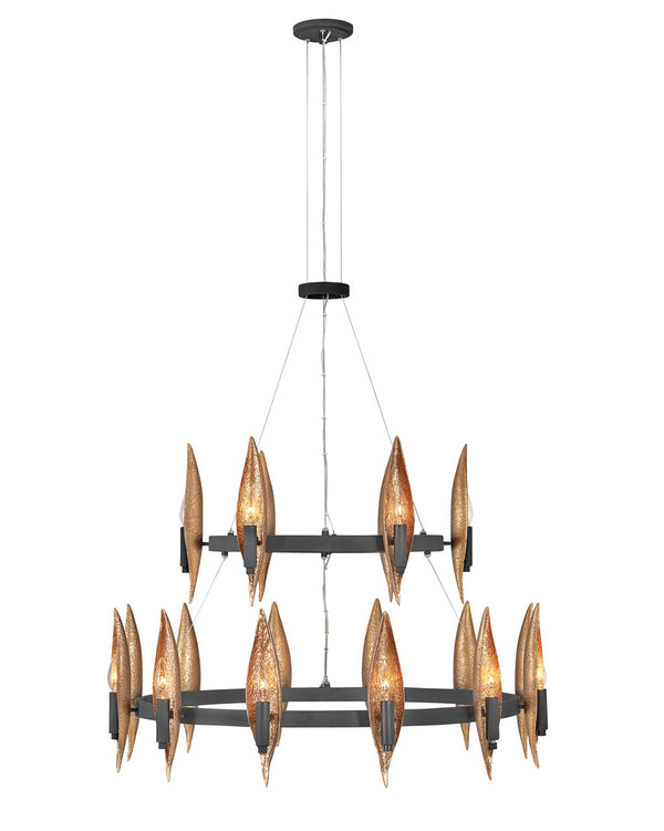Fredrick Ramond - FR44009CBK - LED Chandelier - Willow - Carbon Black from Lighting & Bulbs Unlimited in Charlotte, NC