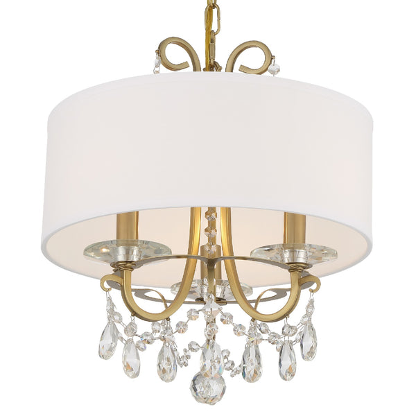 Crystorama - 6623-VG-CL-MWP - Three Light Chandelier - Othello - Vibrant Gold from Lighting & Bulbs Unlimited in Charlotte, NC