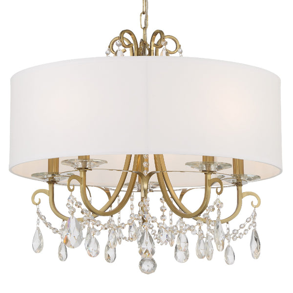 Crystorama - 6625-VG-CL-MWP - Five Light Chandelier - Othello - Vibrant Gold from Lighting & Bulbs Unlimited in Charlotte, NC