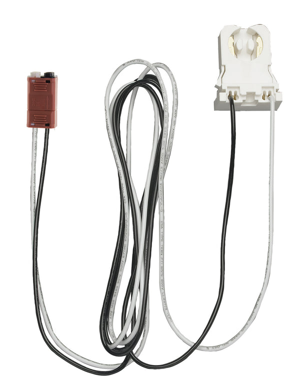 1-Light ballast bypass wiring harness for linear LED T8 lamps LED Ballast Bypass Wiring Har by Satco