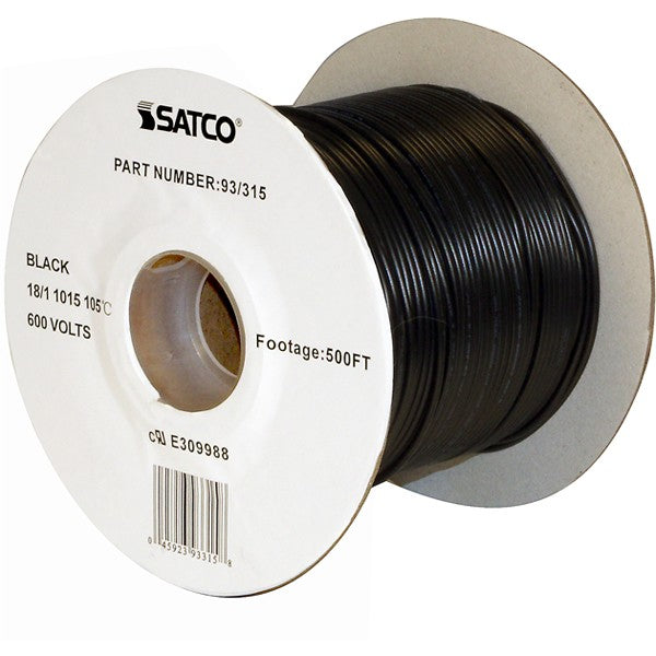 Satco - 93-313 - Bulk Wire - Black from Lighting & Bulbs Unlimited in Charlotte, NC