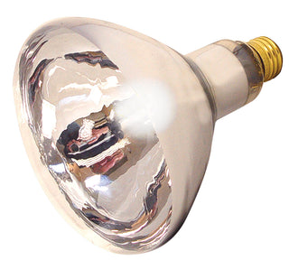 125 Watt R40 Incandescent, Clear Heat, 6000 Average rated hours, Medium base, 120 Volt, Shatterproof coated Light Bulb by Satco