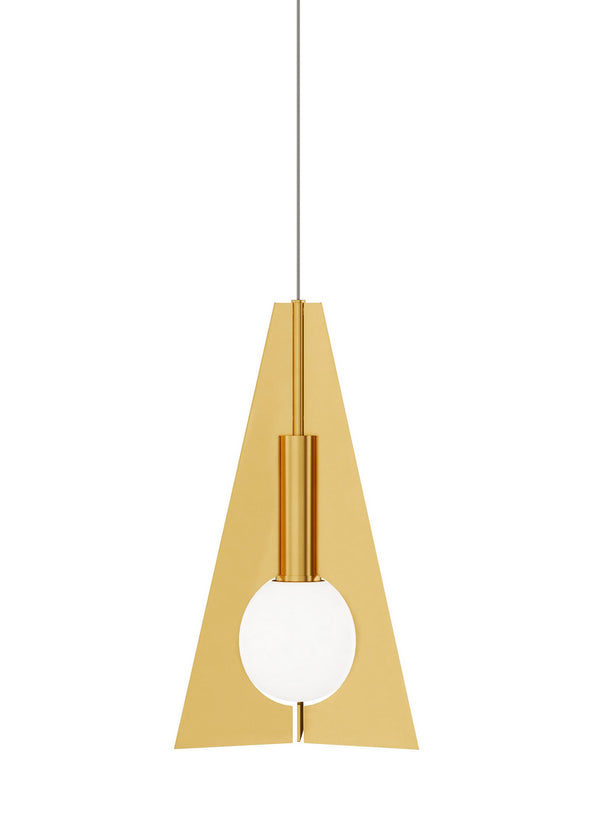 Visual Comfort Modern - 700FJOBLPNB-LED930 - LED Pendant - Orbel Pyramid - Natural Brass from Lighting & Bulbs Unlimited in Charlotte, NC