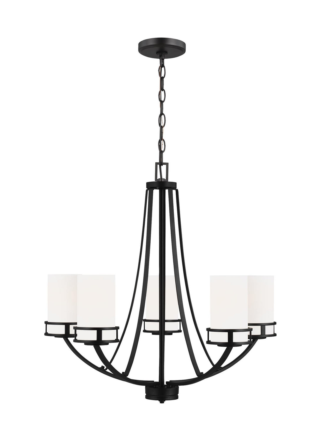Generation Lighting - 3121605EN3-112 - Five Light Chandelier - Robie - Midnight Black from Lighting & Bulbs Unlimited in Charlotte, NC