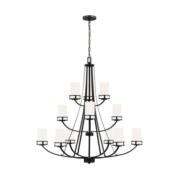 Generation Lighting - 3121612-112 - 12 Light Chandelier - Robie - Midnight Black from Lighting & Bulbs Unlimited in Charlotte, NC