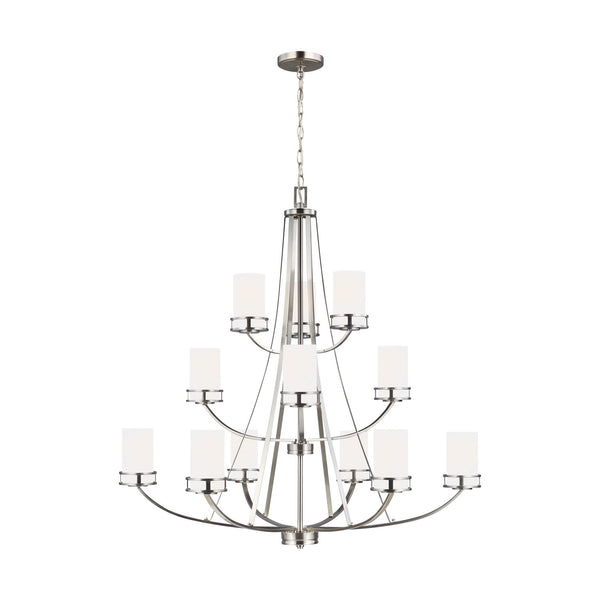 Generation Lighting - 3121612-962 - 12 Light Chandelier - Robie - Brushed Nickel from Lighting & Bulbs Unlimited in Charlotte, NC