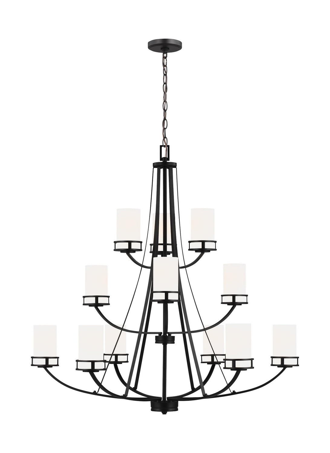 Generation Lighting - 3121612EN3-112 - 12 Light Chandelier - Robie - Midnight Black from Lighting & Bulbs Unlimited in Charlotte, NC