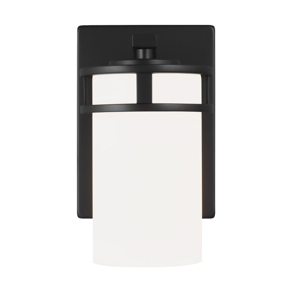 Generation Lighting - 4121601-112 - One Light Wall / Bath Sconce - Robie - Midnight Black from Lighting & Bulbs Unlimited in Charlotte, NC