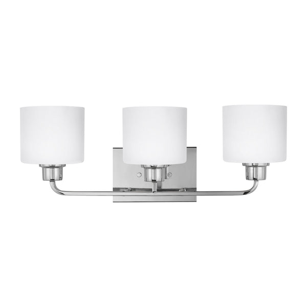 Generation Lighting - 4428803-05 - Three Light Wall / Bath - Canfield - Chrome from Lighting & Bulbs Unlimited in Charlotte, NC