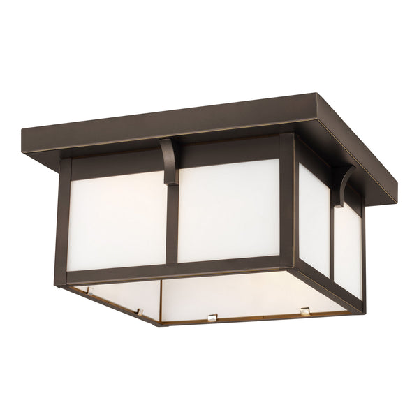 Generation Lighting - 7852702-71 - Two Light Outdoor Flush Mount - Tomek - Antique Bronze from Lighting & Bulbs Unlimited in Charlotte, NC