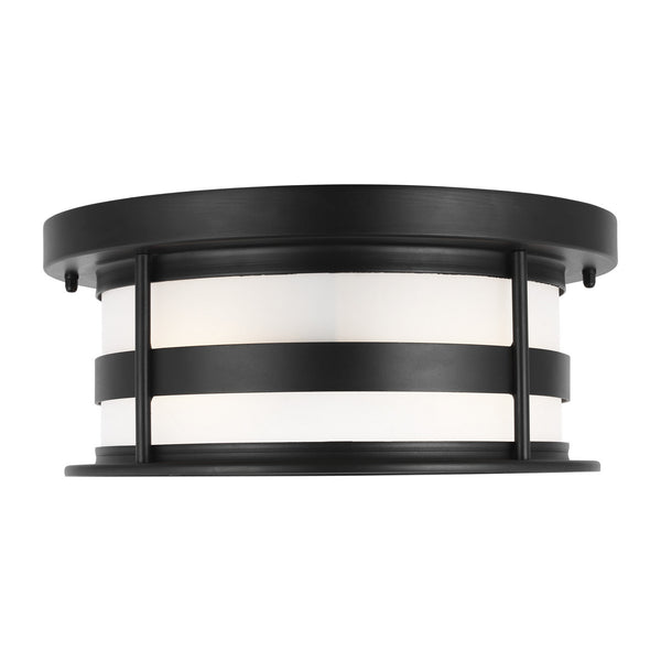 Generation Lighting - 7890902-12 - Two Light Outdoor Flush Mount - Wilburn - Black from Lighting & Bulbs Unlimited in Charlotte, NC