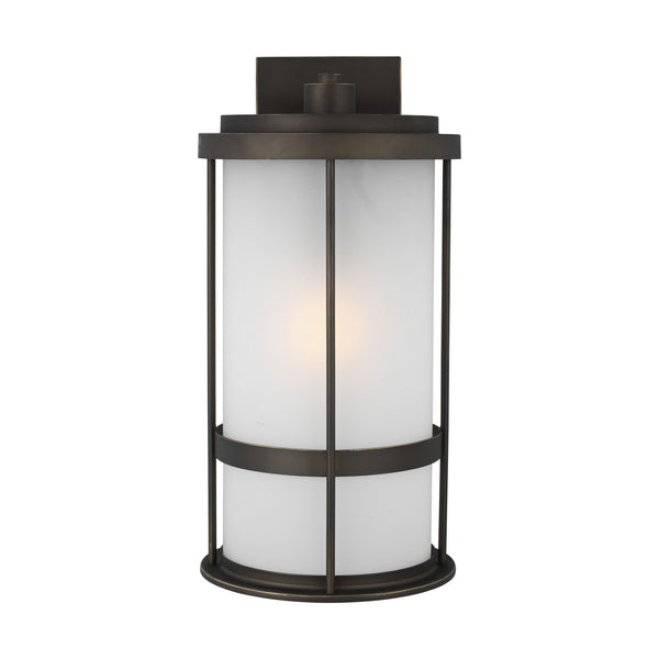 Generation Lighting - 8790901-71 - One Light Outdoor Wall Lantern - Wilburn - Antique Bronze from Lighting & Bulbs Unlimited in Charlotte, NC