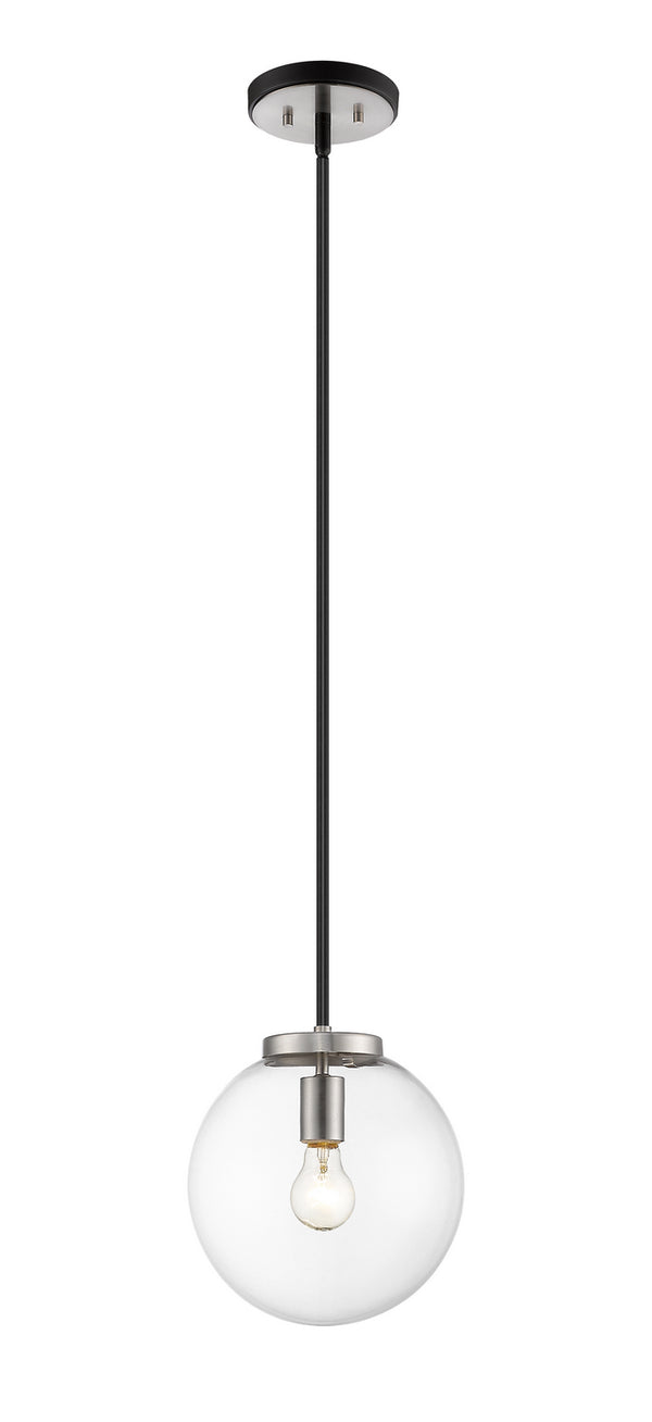Z-Lite - 477P10-MB-BN - One Light Pendant - Parsons - Matte Black / Brushed Nickel from Lighting & Bulbs Unlimited in Charlotte, NC