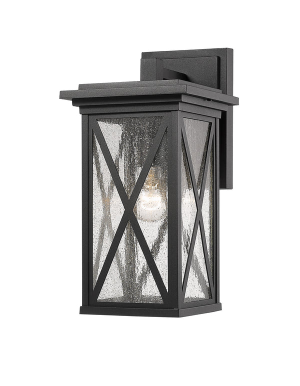 Z-Lite - 583M-BK - One Light Outdoor Wall Sconce - Brookside - Black from Lighting & Bulbs Unlimited in Charlotte, NC