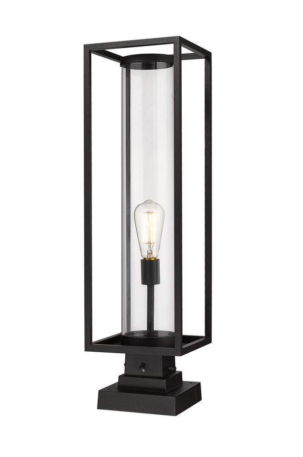 Z-Lite - 584PHBS-SQPM-BK - One Light Outdoor Pier Mount - Dunbroch - Black from Lighting & Bulbs Unlimited in Charlotte, NC